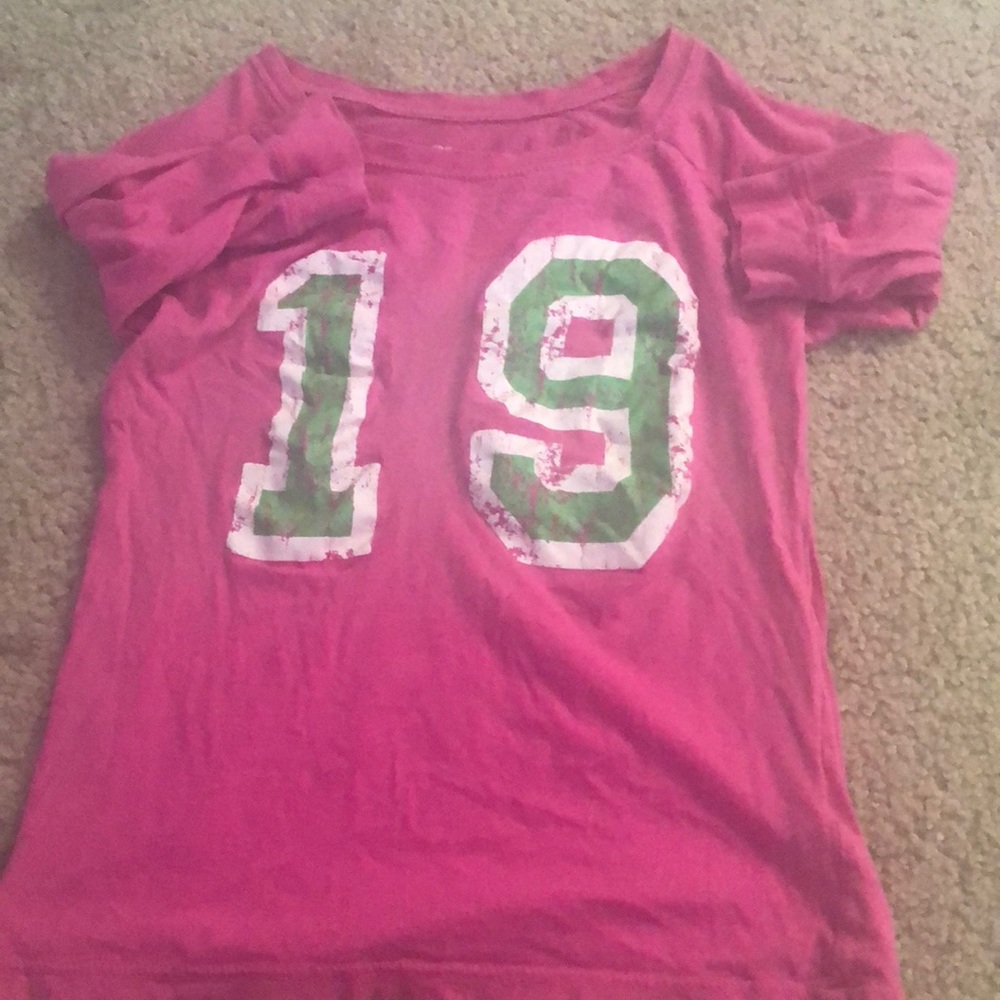 Worn Pink half sleeve t shirt